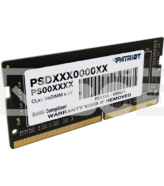Оперативная память Patriot Signature, DDR4, 8GB (1x8 GB), 3200 MHz, CL22, SO-DIMM