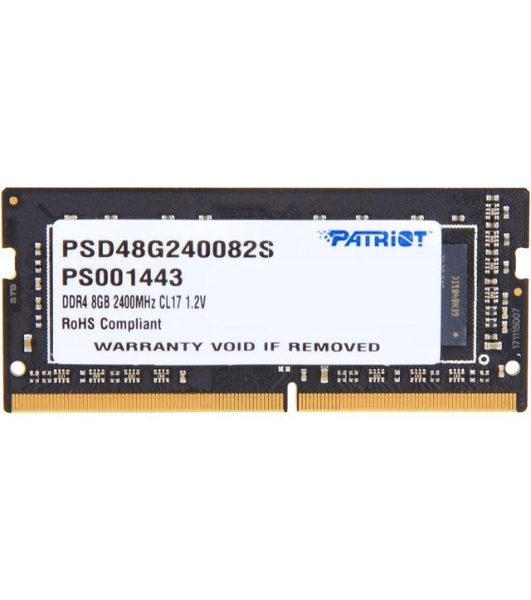 Модуль памяти Patriot SO-DIMM DDR4 8Gb 2400MHz Patriot PSD48G240082S RTL PC4-17000 CL17 260-pin 1.2В dual rank
