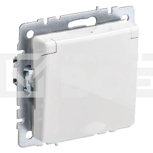 Роз. с з/к/ш с кр. 16А IP44 РСбш10-3-44-БрБ бел. IEK BRITE
