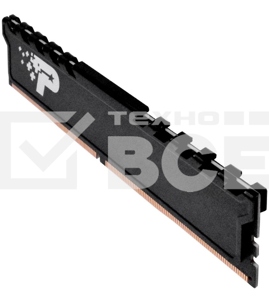 Оперативная память Patriot Signature Premium, DDR4, 16GB (1x16 GB), 3200 MHz, CL22, радиатор, чёрный