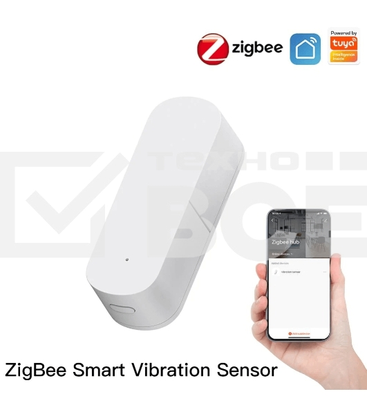 Датчик вибрации MOES Vibration Sensor ZSS-Z-VBR, Zigbee, AAA 2шт х 1.5 V