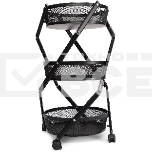 Этажерка Domfy DHC-FC30862 34.2x34.2x83.6см d=34.2см черный