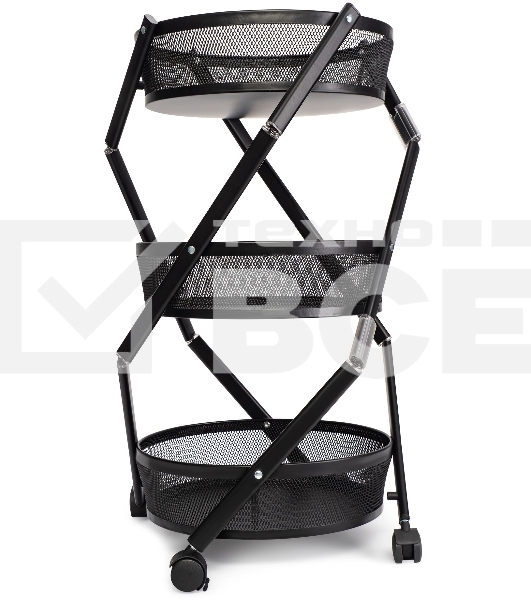 Этажерка Domfy DHC-FC30862 34.2x34.2x83.6 см, d=34.2 см черный