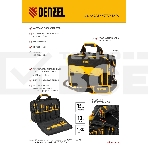 Сумка для инструмента Denzel 400х170х300 мм, 3 отделения, 28 карманов, наплечный ремень, фото3
