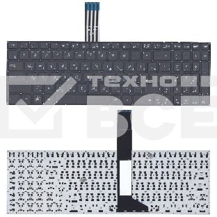 Клавиатура для ноутбука Asus X501A X501U X550 черная плоский Enter