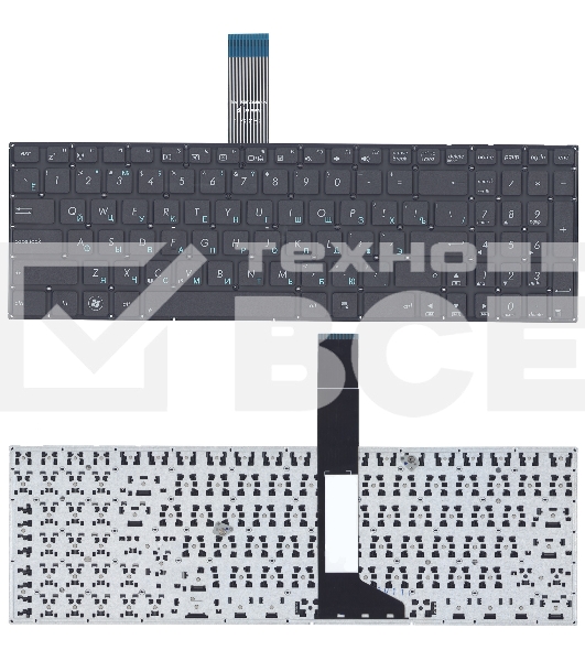 Клавиатура для ноутбука Asus X501A X501U X550 черная плоский Enter