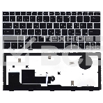 Клавиатура для ноутбука HP EliteBook Revolve 810 G1 черная с серой рамкой и подсветкой, фото4