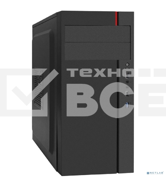 Компьютерный корпус Miditower ExeGate AA-440U-AA450 (ATX, AA450 8 см, 2*USB+1*USB3.0, аудио, черный)