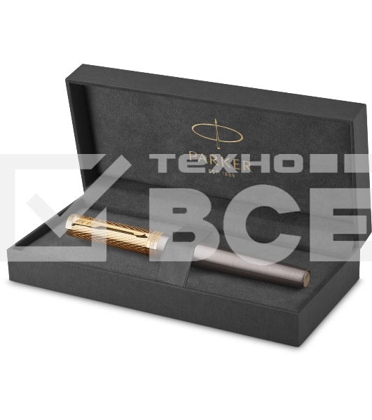 Ручка роллер Parker Ingenuity Pioneers T571 (2200951) Arrow Grey GT F черн. черн. подар.кор.