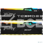 Оперативная память Kingston Fury Beast, DDR5, 64Gb (2x32Gb), 6000MHz, CL30, DIMM, с радиатором, RGb, черный, фото4