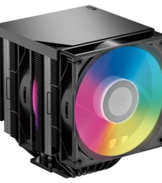 Кулер для процессора PCCooler RT720 TC BK (270W, 4-pin PWM, 157.5mm, Al/Cu, 7x6mm, 2x120mm, 73.32CFM, 34.9dBA, 2200RPM, S: 1851/1700/1200/115X, AM5/AM4, black)