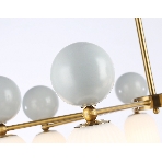 Светильник Ambrella light LH53106/7 BS/GR/FR латунь/серый/белый матовый G9*7 max 28W D800*800, фото5