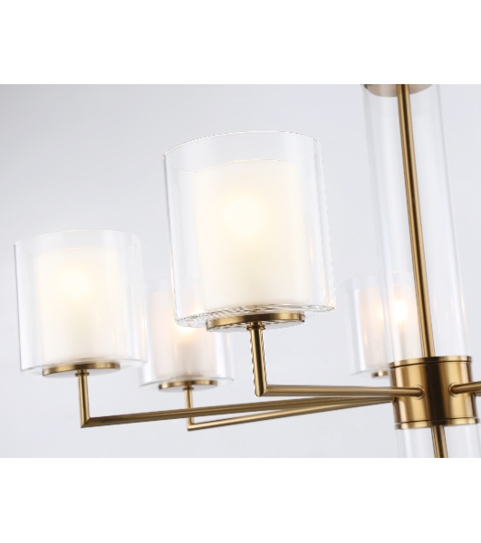 Люстра Ambrella light LH56013/7 BS/FR латунь/белый матовый E14*7 max 40W D790*1260