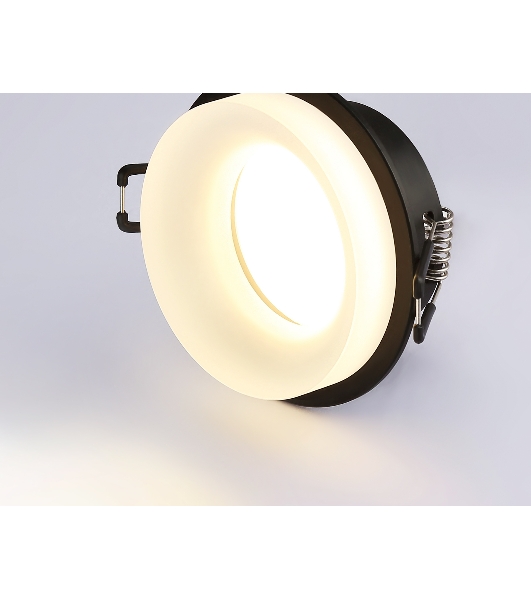 Светильник Ambrella light TN1303 BK/FR черный/белый матовый MR16 GU5.3 D80*42