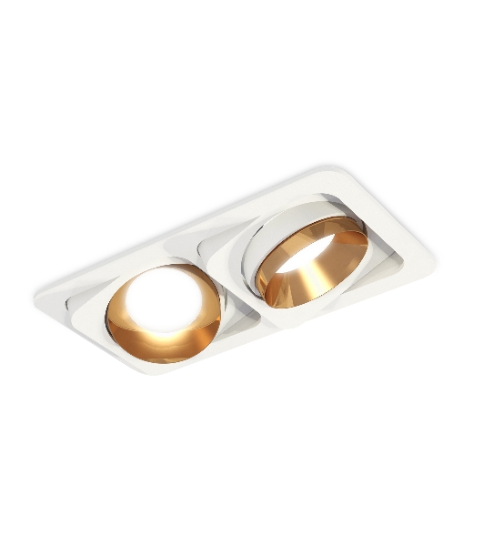 Комплект встраиваемого поворотного светильника Ambrella light XC7663024 SWH/PYG белый песок/золото желтое полированное MR16 GU5.3 (C7663, N7034)