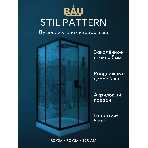 Душевой уголок квадратный BAU Stil pattern 80х80х195, с поддоном 12,5 см, закаленное стекло толщиной, фото9