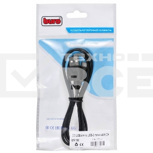 Кабель USB2.0 Buro USB A (m)/USB Type-C (m) 1м