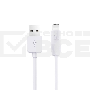 Кабель USB 2.0 hoco X1, AM/Lightning, белый, 1м
