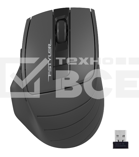 Мышь беспроводная A4Tech Fstyler FG30S серый, 2000 dpi, радиоканал, USB, кнопки - 6
