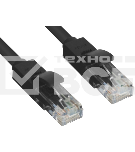 Патч-корд Greenconnect Патч-корд UTP прямой 10m AWG24 кат.5е,  RJ45,  медь, литой (Черный), пластик пакет (GCR-LNC06-10.0m)