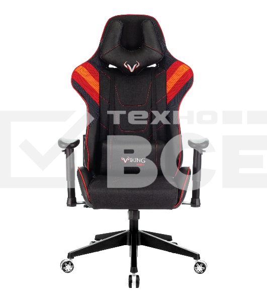Кресло игровое Бюрократ VIKING 4 AERO RED две подушки черный/красный искусст.кожа/ткань
