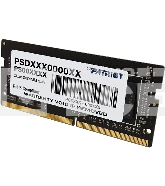 Оперативная память Patriot Signature, DDR4, 8GB (1x8 GB), 3200 MHz, CL22, SO-DIMM