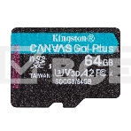Флеш карта Kingston 64GB microSDXC Canvas Go Plus 170R A2 U3 V30 Single Pack w/o ADP EAN: 740617301175, фото3