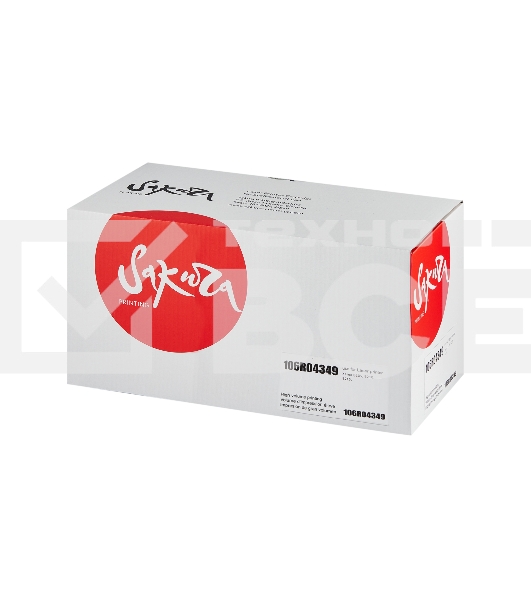 Картридж Sakura 106R04349 для XEROX, черный, 6000 к.