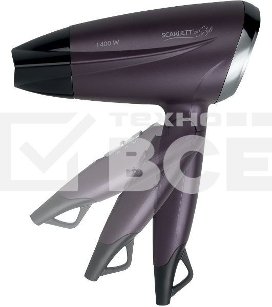Фен Scarlett SC-HD70IT13 1400Вт фиолетовый/черный