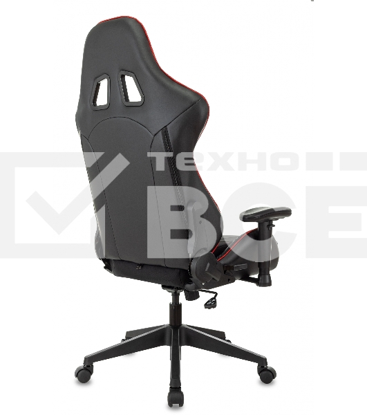 Кресло игровое Бюрократ VIKING 4 AERO RUS белый/синий/красный/черный, искусст. кожа/ткань, две подушки