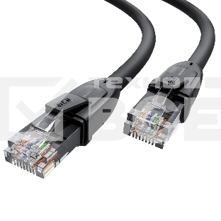 Патч-корд GCR прямой 20.0m UTP кат.6, черный, 24 AWG, ethernet high speed, RJ45, T568B, GCR-52538