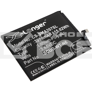 Аккумулятор CameronSinoCS-SMA107SL SCUD-WT-N6 для Samsung Galaxy A10s, Galaxy A20s 3.85V / 3900mAh / 15.02Wh