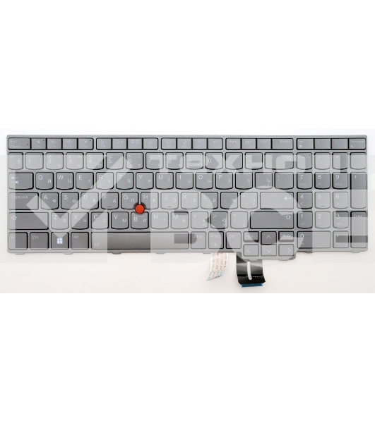 Клавиатура для ноутбука Lenovo ThinkPad P16 Gen 1/2 серая с подсветкой