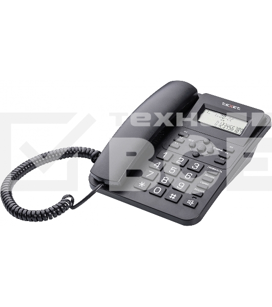 Телефон проводной teXet TX-265 черный