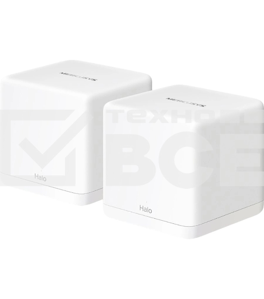 Бесшовный Mesh роутер Mercusys Halo H60X(2-pack) AX1500 10/100/1000BASE-TX белый (упак.:2шт)