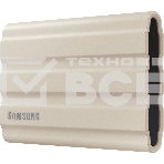 Внешние HDD и SSD/ Samsung External SSD T7 Shield, 1TB, Type C-to-C/A, USB 3.2 Gen2, R/W 1050/1000MB/s, IP65, 88x59x13mm, 98g, Beige (12 мес.), фото4