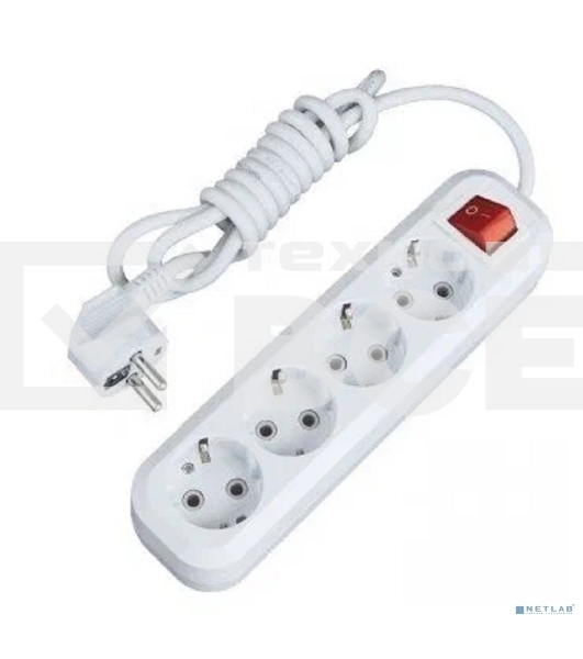 Удлинитель 'Эксперт' EKF UBA16-310-4-03i 4 гнезда 3 метра 16А/3,5 кВт с выключателем и заземлением ПВС 3х1 EKF PROxima