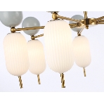 Светильник Ambrella light LH53106/7 BS/GR/FR латунь/серый/белый матовый G9*7 max 28W D800*800, фото4
