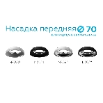 Насадка для корпуса светильника N7023 SBK/PSL черный песок/серебро полированное D70*H20mm Out1mm, фото6