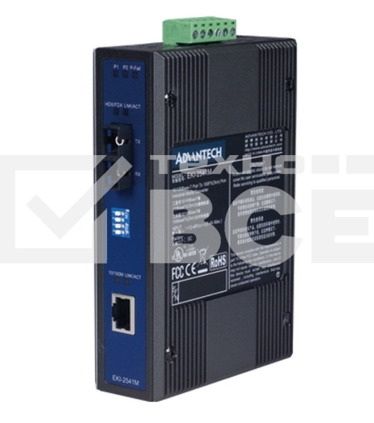 Интерфейсный модуль EKI-2541M-AE10/100T (X) to SC Multi-Mode Industrial Media Converter Advantech