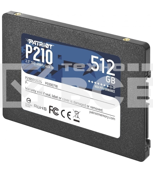 Накопитель SSD Patriot P210, 512GB, SATA III, 2.5