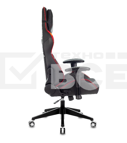 Кресло игровое Бюрократ VIKING 4 AERO RED две подушки черный/красный искусст.кожа/ткань