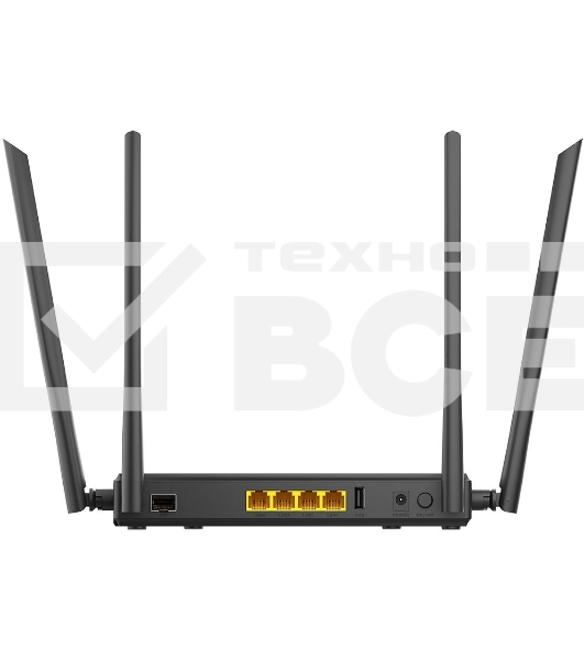 Роутер беспроводной D-Link DIR-825 (DIR-825/GFRU/R3A) AC1200 10/100/1000BASE-TX/4G черный