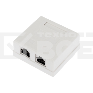 Рoзетка компьютерная внешняя, 2-порта RJ-45 (8P8C), FTP экранированная, категория 6, Rexant