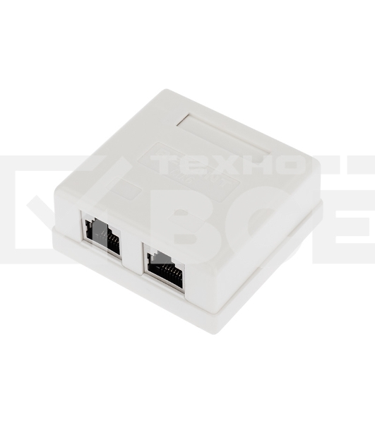 Рoзетка компьютерная внешняя, 2-порта RJ-45 (8P8C), FTP экранированная, категория 6, Rexant