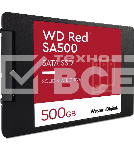 Накопитель SSD WD Red SA500 WDS500G1R0A, 500Gb, SATA III, 2.5
