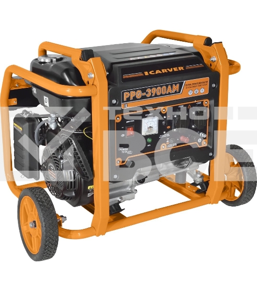 Электрогенератор бензиновый Carver PPG- 3900АM, 3 кВт, 95 дБ, 51 кг