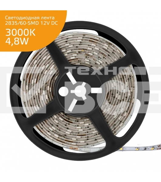 Лента LED Elementary 2835 -SMD 4.8W 12V DC теплый белый IP66 (ZIP bag 5m)