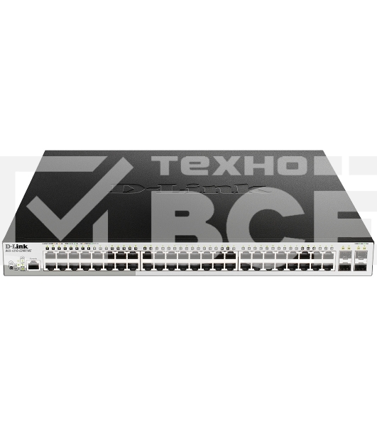 Управляемый коммутатор 2 уровня D-Link DGS-1210-52MP/ME/B2A PROJ с 48 портами 10/100/1000Base-T с поддержкой PoE и 4 портами 1000Base-X SFP