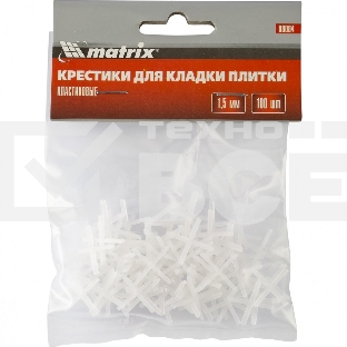 Крестики, 1,5 мм, для кладки плитки, 100 шт. Matrix